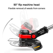 Electric Lawn Mower, with 3 Style Blades 9000mA Battery Rechargeable Portable Weeder Home Small Walk-Behind Lawn Mower for Garden Lawn Shrub Trimming