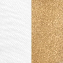 Elle Decor Mirabelle Outdoor Ottoman in White and French Gold