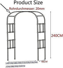 GFSGHZZ Outdoor Wedding Party Decoration with Metal Pavilion Rose Trellis Supported By Various Climbing Plants Rustic Charm,A-W150Xh240M