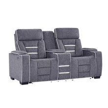 U1895 Grey P2 Console Reclining Loveseat With IS and LED