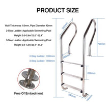 Stainless Steel Pool Ladder Anti-Slip Steps for Inground Above Ground Swimming Pool