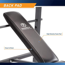 MARCY Diamond Elite MD Standard Bench with 100 lb. Weight Set Black