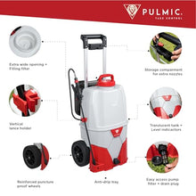 PULMIC Battery Powered Cart Sprayer, 9.25 Gallon, 18V Removable Lithium