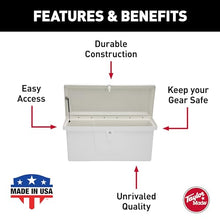 TaylorMade Stow 'N Go Small Fiberglass Dock Box White 24"H x 54"W x 22"D