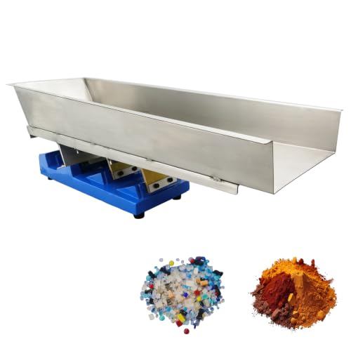 IntXanth 100W Mini Electromagnetic Vibrating Feeder 4T/h Vibrating Shaking Feeding Machine with Controller 3000rpm GZV-8 for Powder and Granular Materials 110V