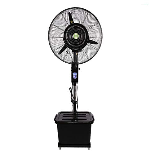 CUTPOIY 26" Misting Fan, Industrial Oscillating Fan with Adjustable Height, 3 Speeds & 40L Tank, Wheels Included, for Outdoor Factory Warehouse Cooling