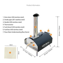 Yioryo Wood Pellet Pizza Oven - 12 Inch Portable Outdoor Pizza Oven, Woodfired & Stonebaked Pizza Maker, Countertop Pizza Oven Grill, Pizza Cooker for Outdoor Kitchen