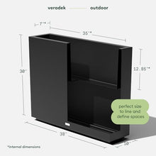 Veradek Block Series Span Planter - Tall Rectangular Outdoor Planter