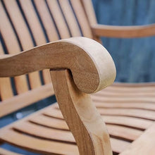 Cambridge Casual Vermont Teak Wood 3 Piece Patio Rocking Conversation Set Chat Set