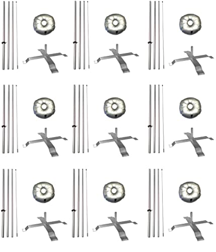 Cobb Promo Feather Flag Telescoping Fiberglass Pole Kit Pack 9