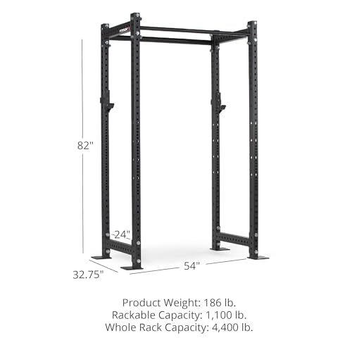 Titan Fitness T-3 Series Black Short Power Rack 24in Depth 1,100 LB Capacity
