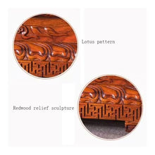LUYOUBOZHU Vase Stand Mahogany Carving Patterns Display Base, Bonsai Teapot Rectangular Pedestal Stand(Small)