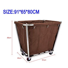 GagalU Railway Transportation Tools Mobile Linen Motors Compatible with Hotels/Lobby, 10,000-way Round Detachable Stainless Steel Storage Cart, 100kg, Brown