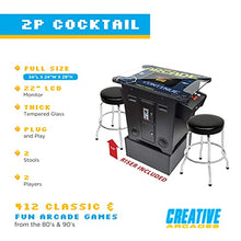 Creative Outdoor Distributor Full-Size Cocktail Arcade Machine 2 Player 412 Games 22" LCD Black