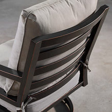 Oakland Living Aluminum Outdoor Swivel Club Finish with Thick Grey Polyester Cushions (Set of 2) Deep Seating Rocking Chairs, Antique Copper (AZHUDSON-2CHAIR-AC)