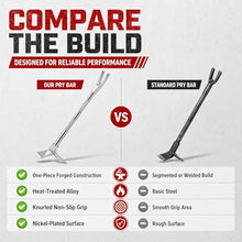 TsoLay 30" Halligan Bar, Forged Steel Breaching Tool with Non-Slip Grip, Axes Head Spike Fork, Metal Cutting Claw for Rescue, Forced Entry & Emergency Breakthroughs