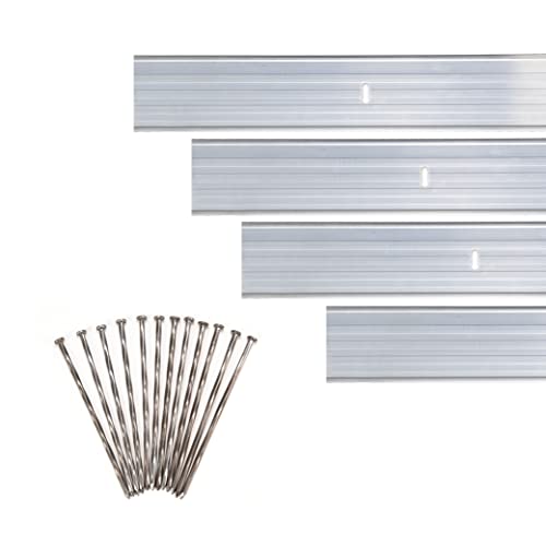 Dreamscape YardEdge Aluminum Landscape Edging Kit - 12 Strips, 6ft Each (72ft Total), Mill Finish - Professional Quality Landscaping Border, Metal Divider for Lawn, Garden, Flowerbed