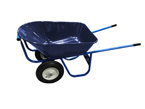 Bon 19-105 Roofer's Barrow, Steel Tray, Double Wheel, Flat Free, 6 cu. ft.