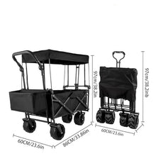Wagons Carts Foldable, Folding Utility Wagon Cart with Four Wheels Portable Hand Pull for Outdoor Camping Shopping Garden Tools,Collapsible Wagon(Camouflage)