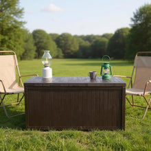 Large Lockable Waterproof Outdoor Storage Bench, Patio Storage Box Container for Furniture Cushions, Garden Pool Yard Tools Organization