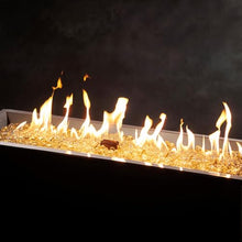 The Outdoor GreatRoom Company Linear Crystal Fire Plus Electronic Ignition Fire Pit Burner Kit (CFP1242DSILP), 12x42-Inches, Propane