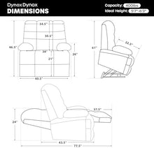 KTYUERGHK Extra Wide Power Lift Recliner for Adults with Heat Massage
