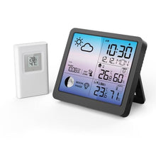 LCD Color Screen Weather Clock Forecast Alarm Indoor Outdoor Temperature Humidity Meter