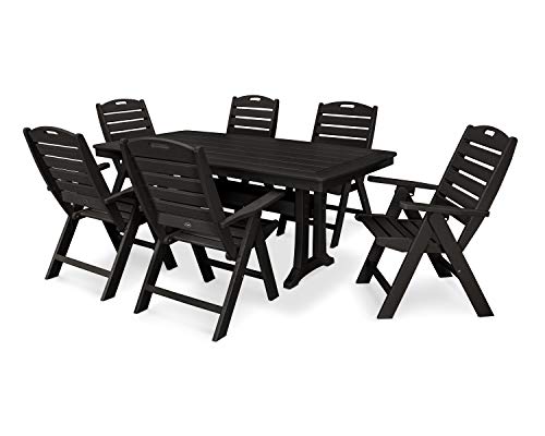 Polywood Dining Set Black