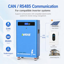 51.2V 300Ah LiFePO4 Lithium Battery, 15.36kWh 48V Solar Battery with Built-in 200A BMS, CAN/RS485 Communication, Deep Cycle Battery for Home Energy Storage, RV, Off-Grid