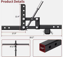 Implements ATV/UTV 1-Point Lift System Lawn Tractor Accessories W/ 2" Receiver