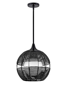 Hinkley Maddox Outdoor Large Bohemian Orb Pendant Light Black