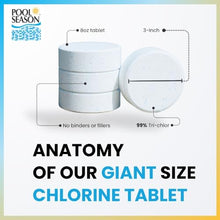 Pool Season Chlorine Tablets 3 Inch for Swimming Pools, 50 lb Bucket