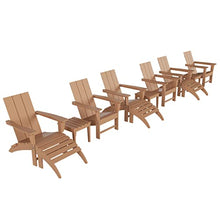 WO WESTIN OUTDOOR 12-Piece Folding Poly Lumber Adirondack Chairs Teak