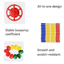 GRRICEPL Swimming Pool Safety Marker Line, Pool Floating Rope, Anti-Ultraviolet Rope with Buoy, for Shallow Deep End (Color : 6cm/Multi-Colored-A, Size : 15m)