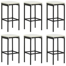 KDACVBMG 8 Piece Patio Bar Set with Cushions Poly Rattan Black