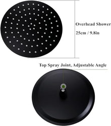 HUXUZYDY Stainless Steel Garden Shower Fixtures for Poolside Patio - Standing Outdoor Shower with Body Jets and Handheld, Ideal for Pool, Spa,