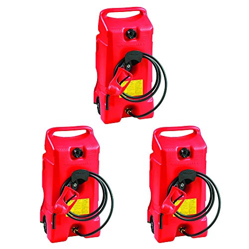 Scepter Flo N Go DuraMax 14 Gallon Portable Gas Fuel Tank Container with Pump (3 Pack)