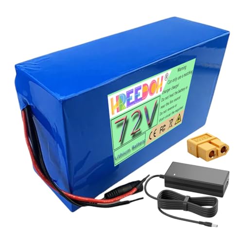 FREEDOH 72 Volt Lithium Battery 72V 12Ah 15Ah 18Ah 20Ah 25Ah 30Ah 35Ah 40Ah 45Ah Replacement Battery with Charger,72v45ah