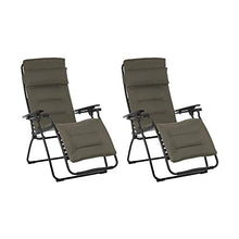 Lafuma Futura Air Comfort Zero Gravity Recliner Chair, Taupe, 2 Pack