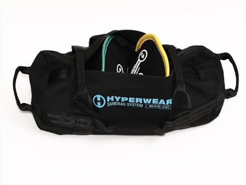 HYPERWEAR Adjustable Sandbag Workout Bag with SandBell Kettlebells LG 160lb Red