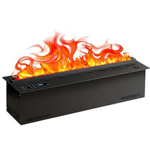 Upgraded 3D Water Vapor Fireplace/Atomized Fireplace, One-Button Drainage and Water Filling, 8-12H Use, 9 Color Flame, 5-Level Adjustment, with Touch Panel & Remote Control 150cm