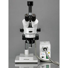 AmScope Digital Trinocular Stereo Zoom Microscope with Fiber-Optic Ring Light