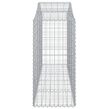 Arched Gabion Baskets 2 Pcs 78.7"x19.7"x47.2"/55.1" Galvanized Iron for Outdoor Plants White Black Other