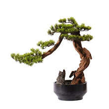 YXIANG56Q Fake Plants Bonsai Pine Tree Artificial Bonsai Tree Fake Plant Decoration Potted Tree Faux Bonsai in Ceramic Potted House Plants for Home Office Desktop Decor Bonsai Tree
