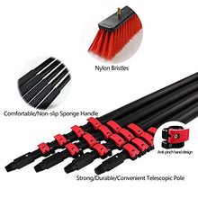 SHENUZ Water Fed Pole Kit Water Fed Telescopic Brush, Outdoor Window Cleaner, Extendable Cleaner Conservatory Roof, Cleaning Photovoltaic and Solar Panels,12FT/3.6M