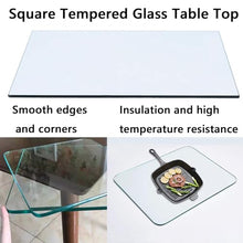 Hoiweqr Rectangle/Square Glass Table Top - Tempered - 8mm Thick - Flat Polished Glass, Tempered Glass Table Top Replacement Thickened Table Surface, Long Lasting Clear Glass(100x100cm)