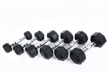 Ader Rubber Dumbbell Set 11 Pairs (2-40lb) w/ 2-Tier 54" Rack and Mat