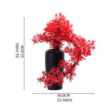 YXIANG56Q Fake Plants Artificial Bonsai Tree Artificial Plant with Ceramic Pot Indoor Desktop Decoration Crafts Faux Plant for Home Office Decoration, Height 22'' Bonsai Tree