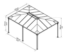 Palram Canopia Martinique 12x16 Gazebo Outdoor Patio Canopy Gray/Bronze