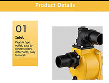 Electric Submersible Pump Self Priming Agricultural Pump/Water Pump, Drought Irrigatio, Cultivator Attach Belt Type Pump Sump Pump (Color : 2THP50)